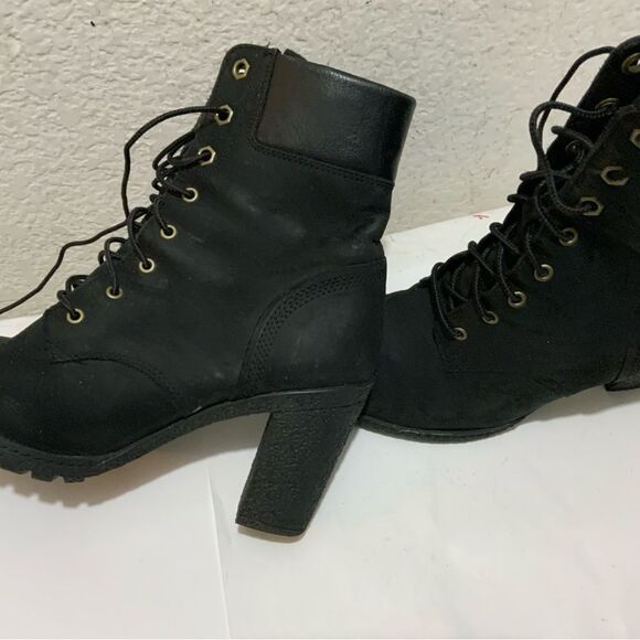 Timberland Earthkeepers Glancy ankle boots black heels Size 7/ 38 - Picture 6 of 15